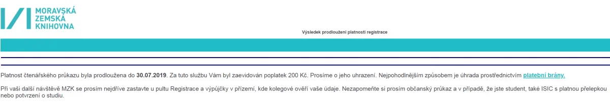 Online prodloužení