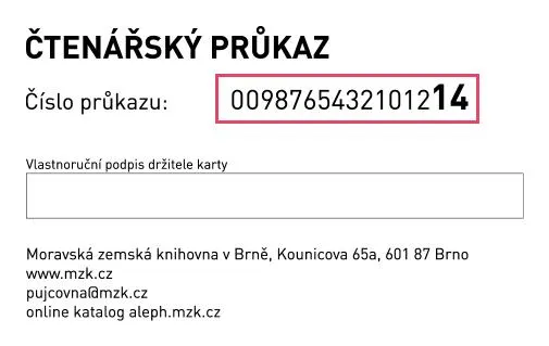 MZK průkazka